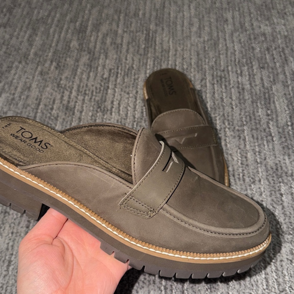 TOMS Dark Brown Slip-On Loafers